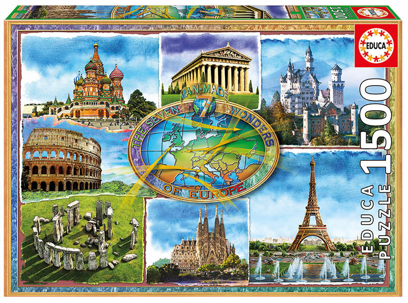 Educa Seven Wonders of Europe 1500 Piece Puzzle image 0